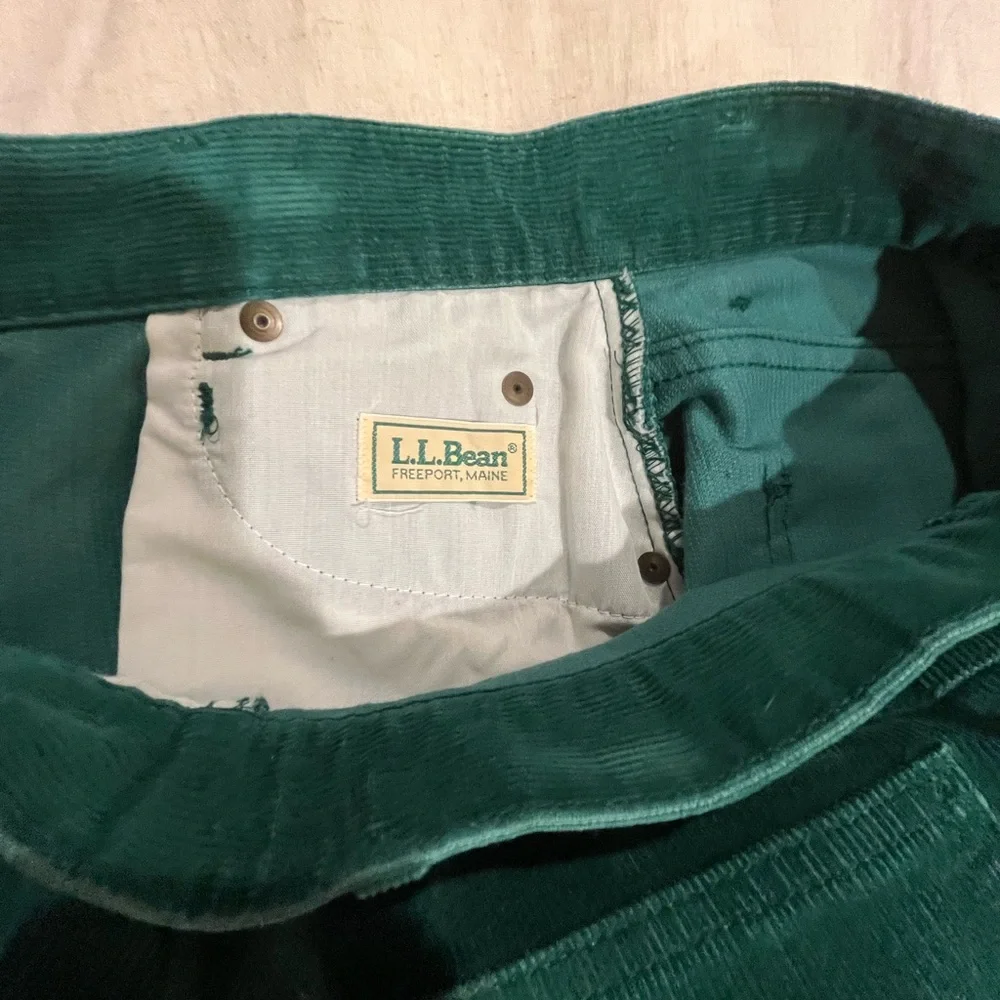 L.L. Bean vintage green cord skirt - Picture 4 of 4